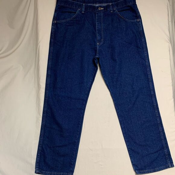 WRANGLER Jean Men's 38x29 Pants FIVE STAR PREMIUM STRETCH DARK WASH Straight Leg - Picture 2 of 7